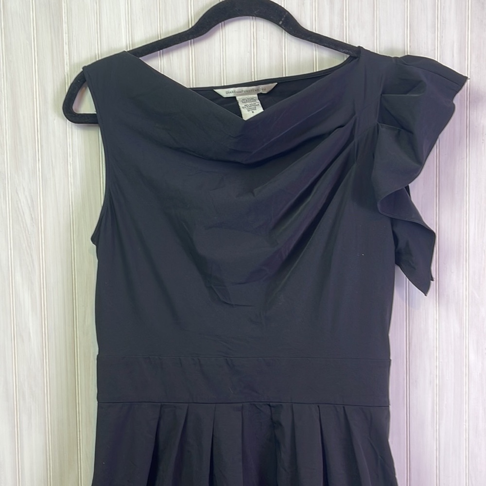 DVF ASYMMETRICAL RUFFLE DRESS 8 - Picture 2 of 6